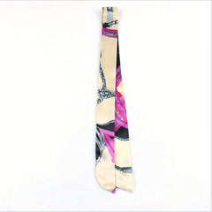 Pink Chain Print Skinny Scarf Bohemian Style