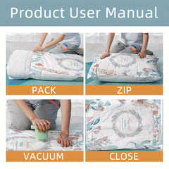 6pcs Vacuum Compression Storage Bag for Clothes Blankets Shirts