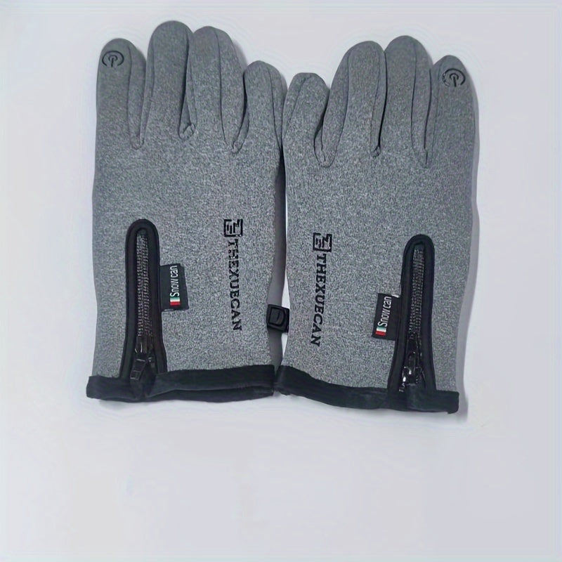 Men's Windproof Waterproof Touchscreen Gloves for Cold Weather Sports