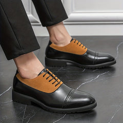 Men's Block Derby Shoes Non Slip Dress Shoes For Wedding Business