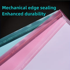 30pcs Large Capacity Student Folder Waterproof Button Transpa