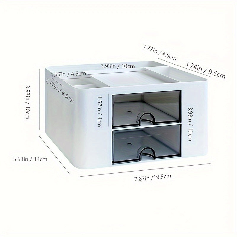 1pc Storage Box Cosmetic Organizer Jewelry Storage Box Desktop Organizer