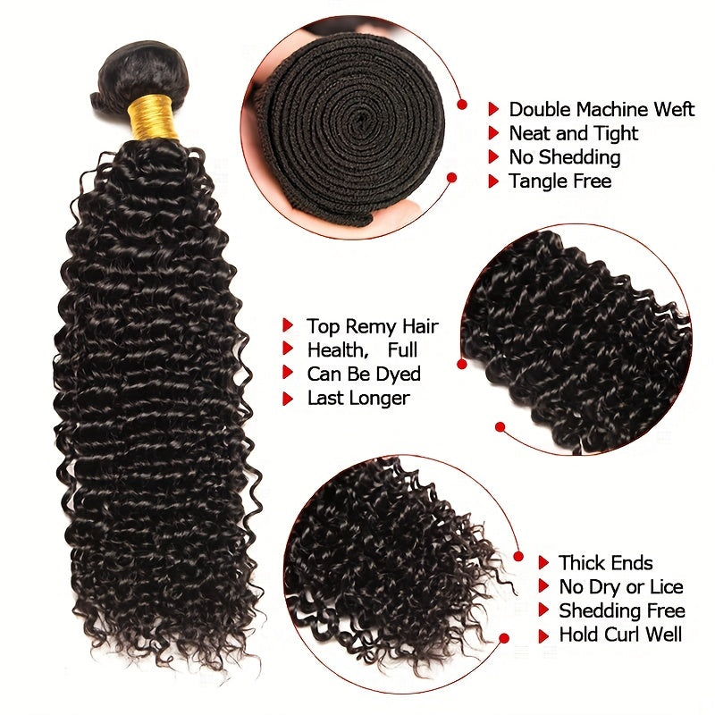 Brazilian 10A Small Spirals Curly Bundles Kinky Curly Human Hair