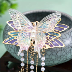 Vintage Hanfu Hair Clips Butterfly Tassel Traditional Hair Accessories