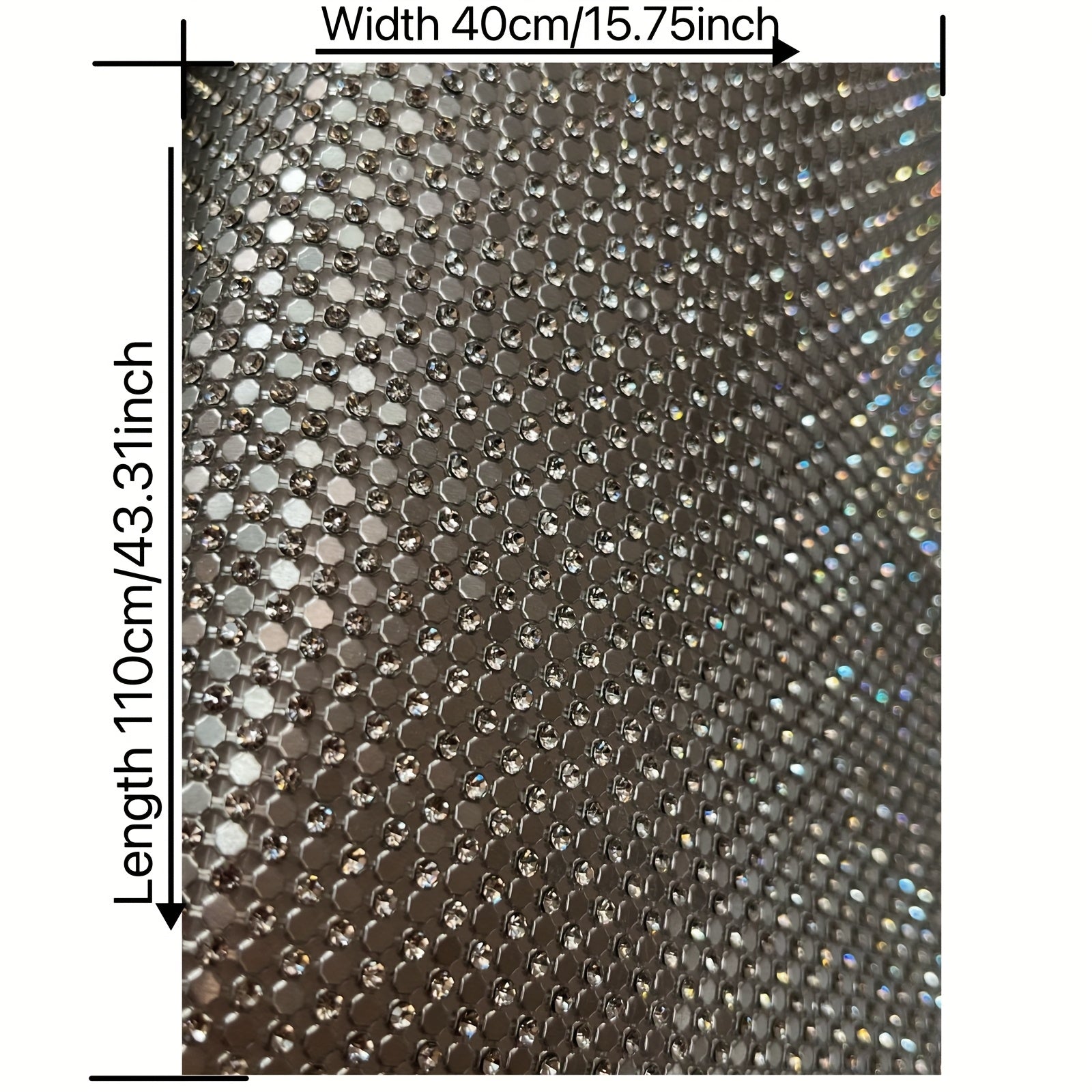 Hotfix Diamond Sticker Sheet Golden Hexagonal Dry