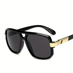 Vintage Classic Sunglasses with Leather Buckle Case