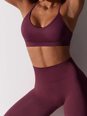 Criss Cross Sports Bra & High Waist Leggings Set