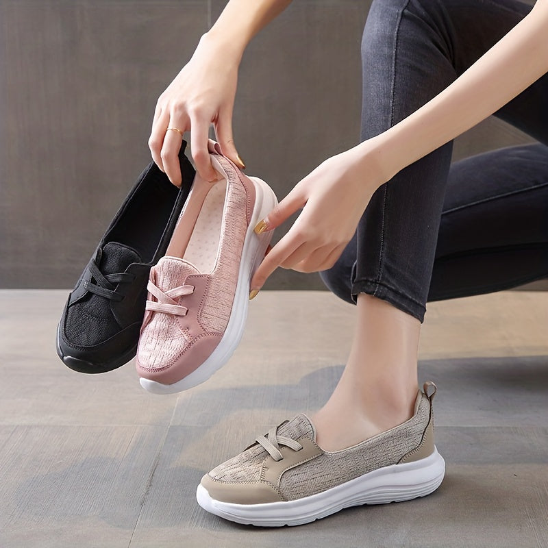 Women's Lace-up Slip On Walking Shoes Low Outdoor Casual Sneakers