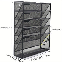 5-Layer Wall-Mounted File Rack Mail Rack Organizer
