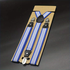 Men's Groomsmen Pants Harness Elastic Clip Adult Suspenders Non-slip Buckle