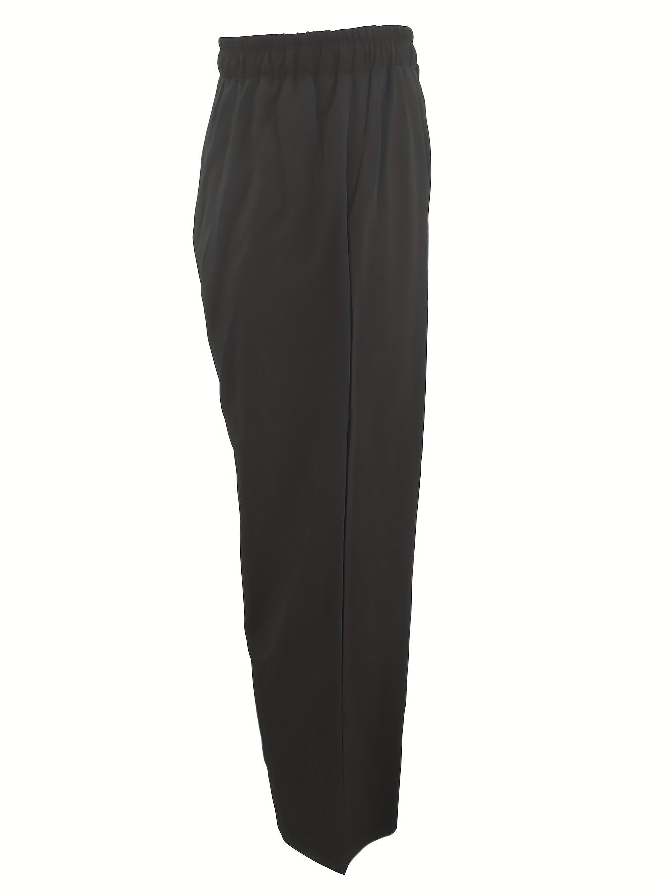 Solid Drawstring Wide Leg Pants for Women