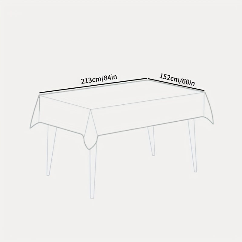 Waterproof Transparent Plastic Tablecloth Spill-proof Rectangular Tablecover