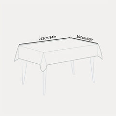 Waterproof Transparent Plastic Tablecloth Spill-proof Rectangular Tablecover