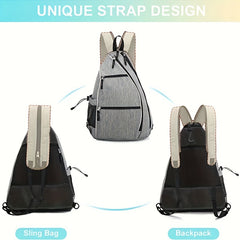 Large Capacity Pickleball Bag with Padded Shoulder Strap