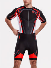 Men's Quick Dry Cycling Skinsuit Jumpsuit Skinny Fit Stretch Triathlon Suit