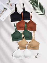 5pcs Wireless Bras Comfortable Full Coverage Women's Lingerie