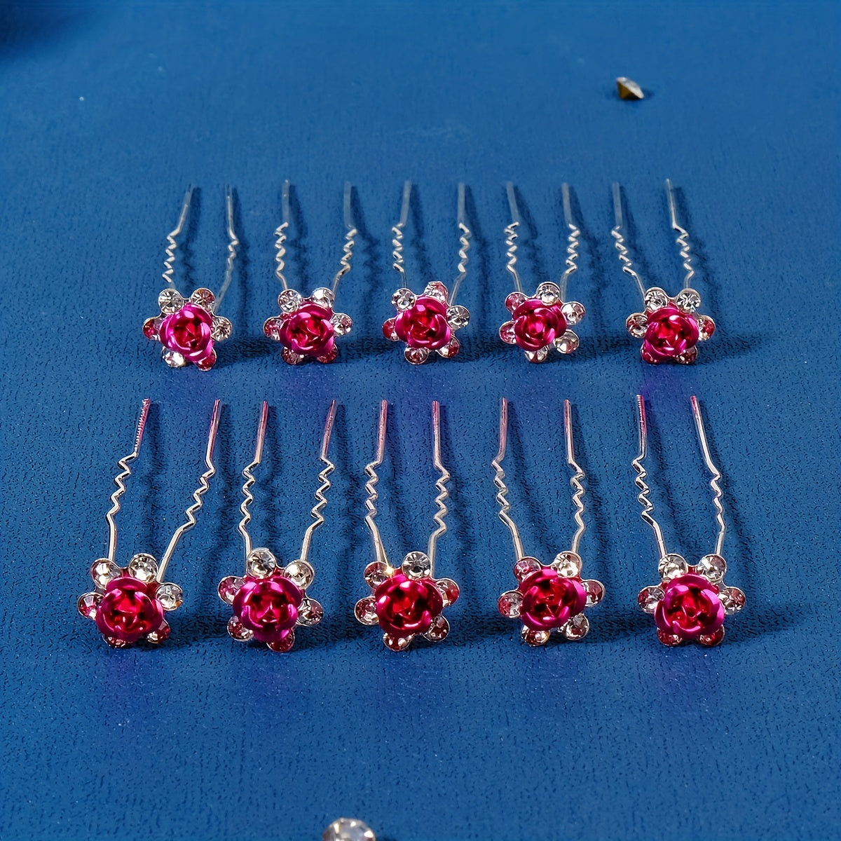 10pcs Rhinestone Flower Hairpin Bridal Wedding Hair Accessories