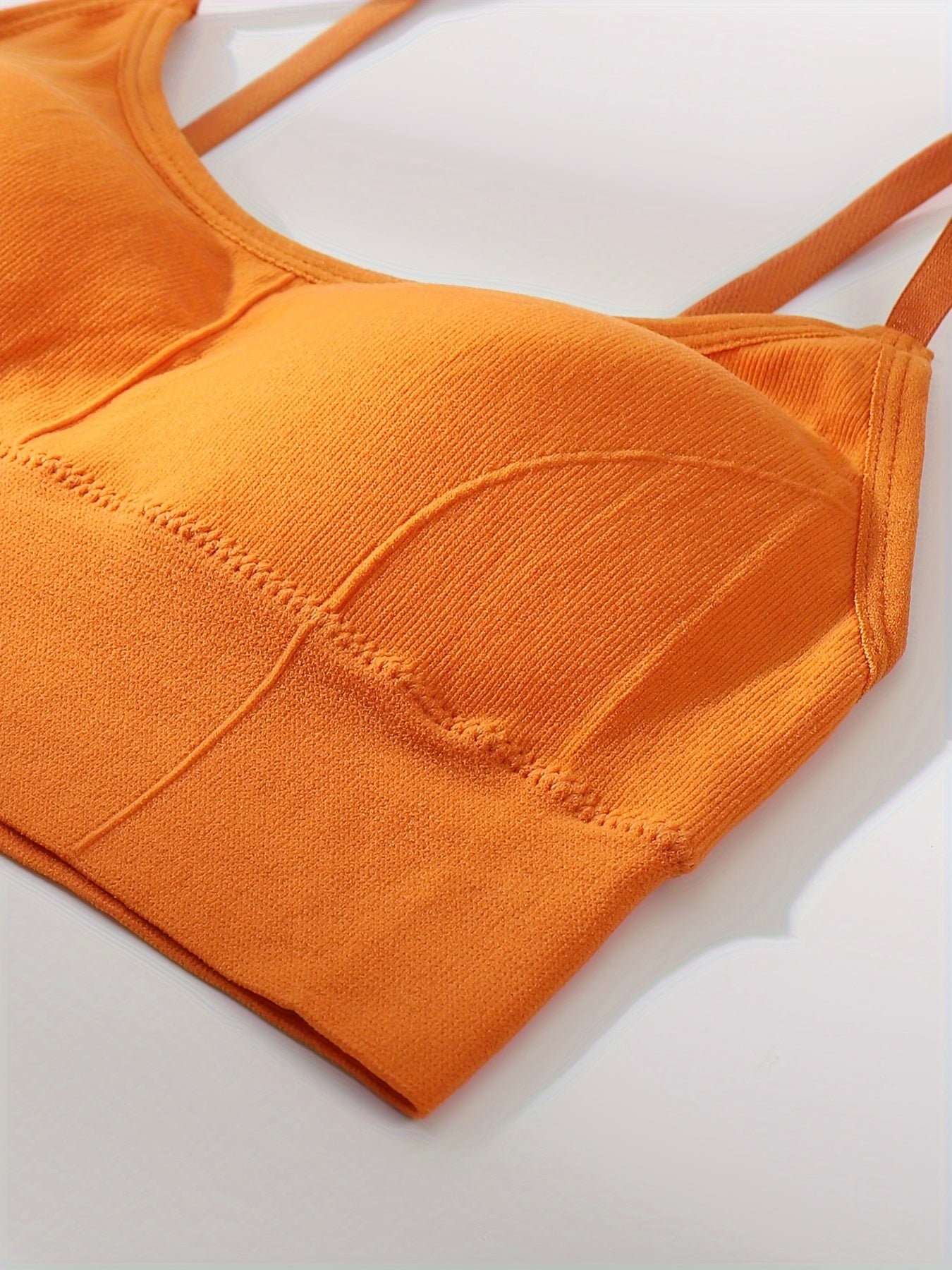 3pcs Ribbed Cami Tops Sleeveless Crop Top Women's Lingerie