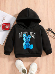 Baby Boys Bear Graphic Pullover Hoodie Spring/Autumn Sweatshirt