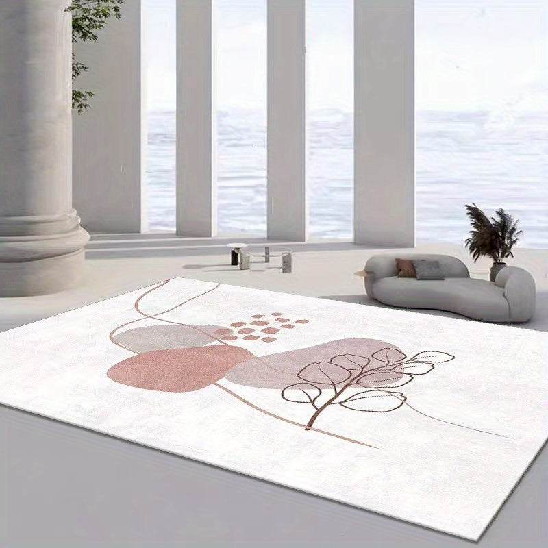 Modern Minimalist Area Rug Living Room Non-slip Soft Polyester Carpet