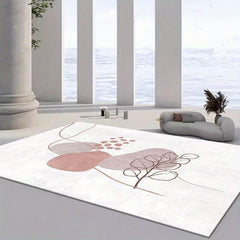 Modern Minimalist Area Rug Living Room Non-slip Soft Polyester Carpet