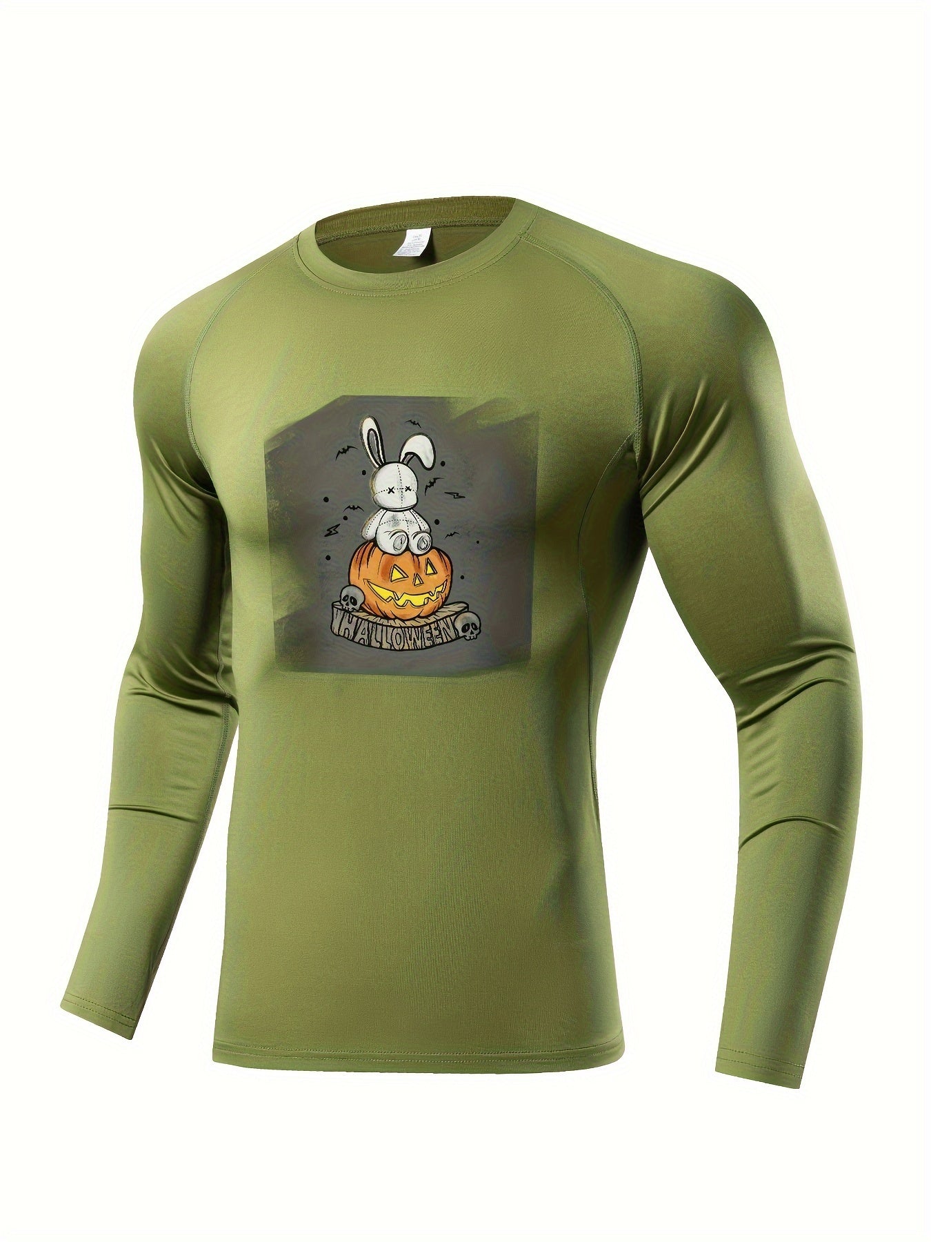 Skeleton Compression Long Sleeve Athletic Baselayer Undershirt