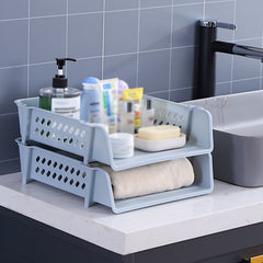 Stackable A4 Document Organizer Polished Plastic Tray with Geometric