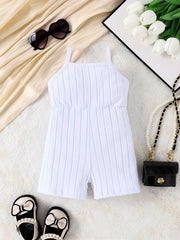 Baby Girls Casual Suspender Onesie For Spring And Summer