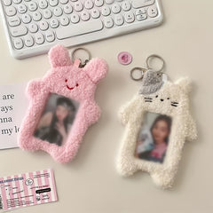 Cartoon Plush Photocard Holder ID Card Cover Protective Case
