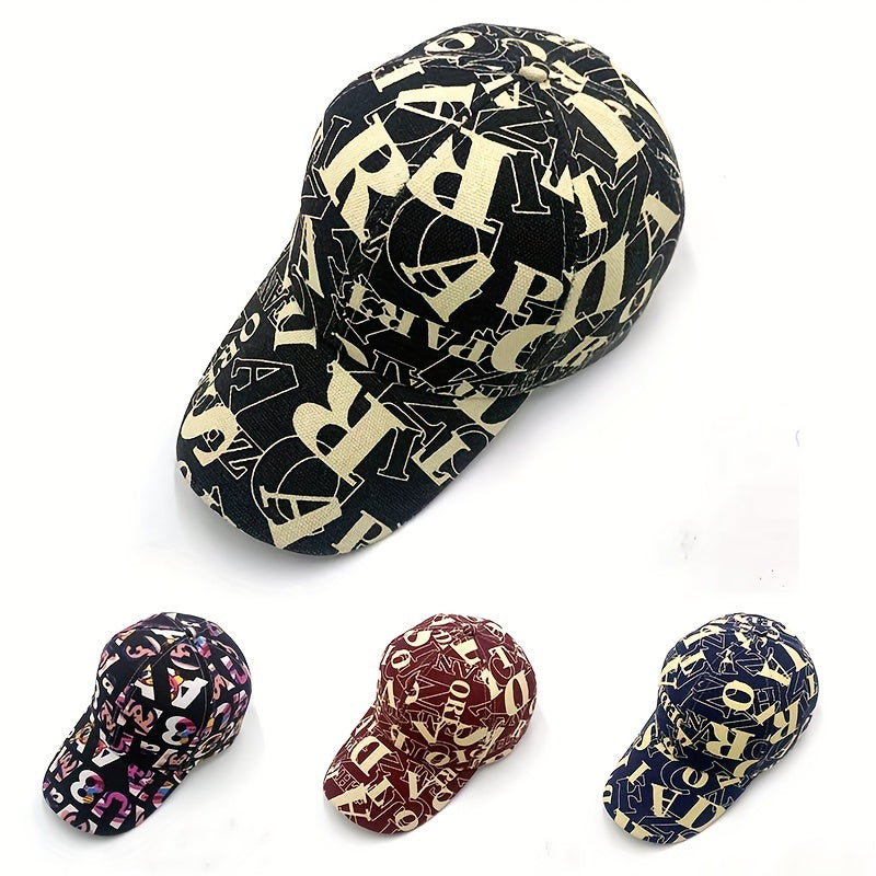 Letter Print Baseball Cap Unisex Hip Hop Couple Dad Hats Lightweight