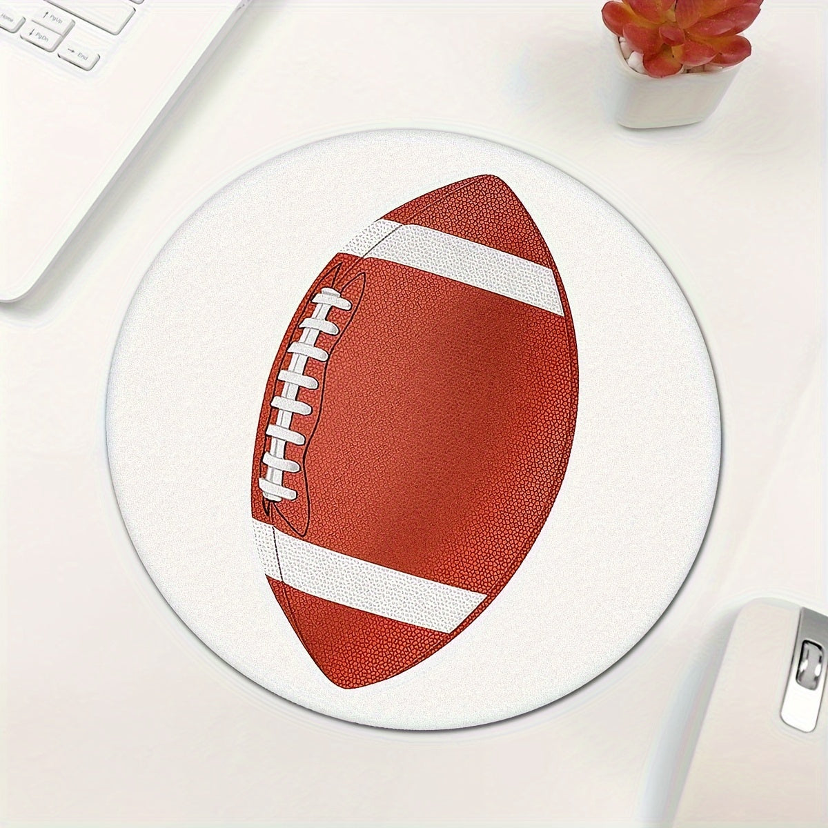 Rugby Printed Circular Anti Slip Mouse Pad