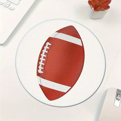 Rugby Printed Circular Anti Slip Mouse Pad