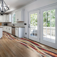 Colorful Striped Runner Rugs Soft Laundry Room Rug Long Anti-fouling Hallway Rug