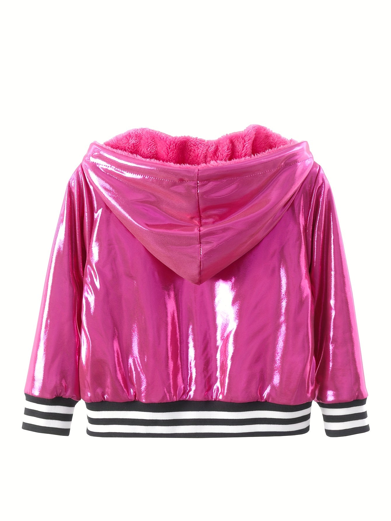 Girls Fleece Lined Hooded Jacket for Fall Winter