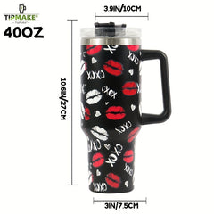Christmas Tumbler 40oz Stainless Steel Insulated Water Bottle With Lid