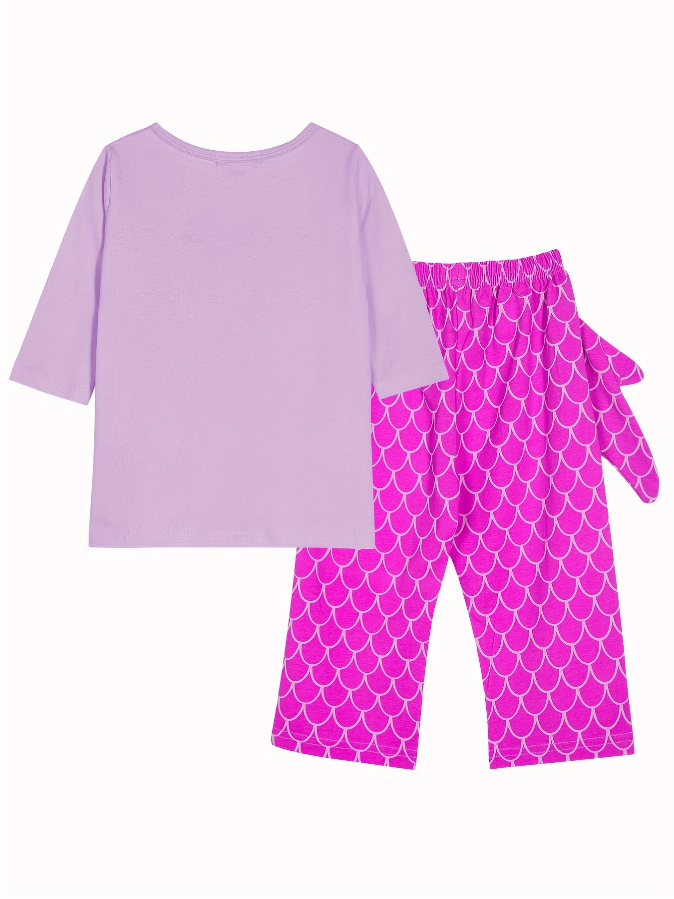 Toddler Girls Mermaid Graphic Pajamas Set