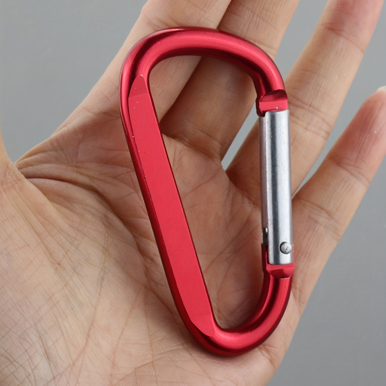2pcs D-Shaped Aluminum Carabiners for Outdoor & Keychains