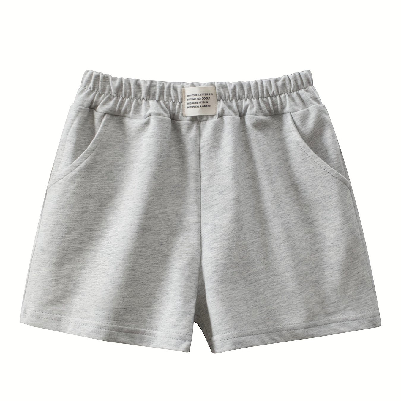 Toddler Girls Letter Patch Pocket Cotton Track Shorts