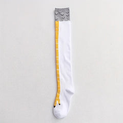 Chicken Feet Pattern Calf Socks Funny Knee High Stockings