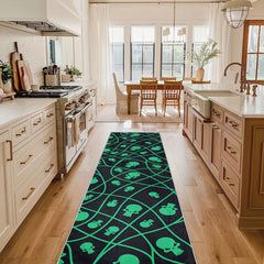 2'X10' Extra Long Skull Runner Rugs Laundry Room Rug Oriental Hallway Rug Runner