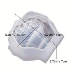 Candle Tray Silicone Mold DIY Hand Dish Flower Pot Resin Storage Box Craft