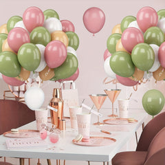 61pcs Pink Green Latex Balloons Wedding Birthday Anniversary Graduation