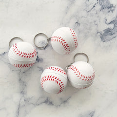4pcs Baseball Key Chain Squeeze Toy Vent Stress Ball
