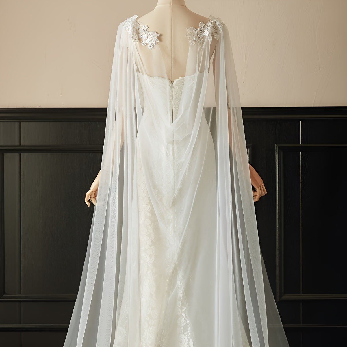 Retro Embroidery Bridal Cape for Weddings & Halloween