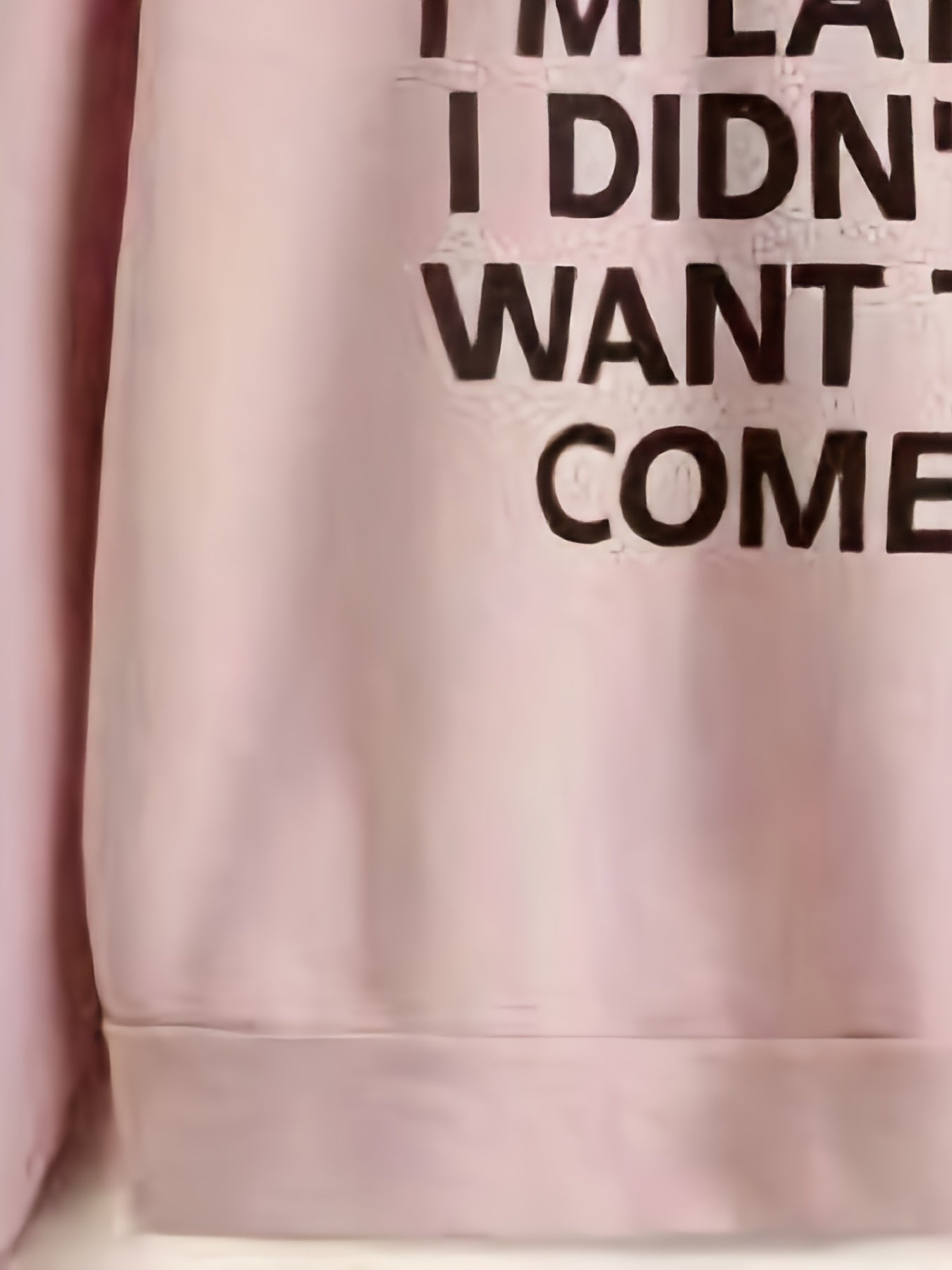 Girls' Funny ''Sorry I'm Late'' Hooded Sweatshirt Pullovers