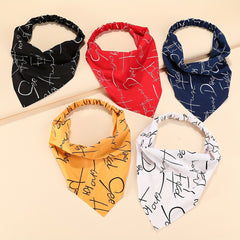 Graffiti Print Head Scarf Hip Hop Triangle Bandanas Elastic Headwrap