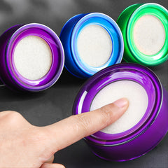 3 Pc Finger Wet Device Set Money & Wax Counting Sponge Jar & Bank Dip Box