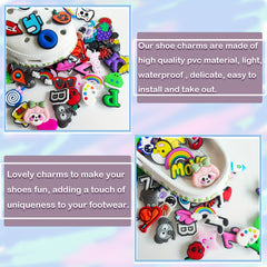 Random Style Shoe Charms DIY Shoe Decoration Different Shaped PVC Shoes Pins