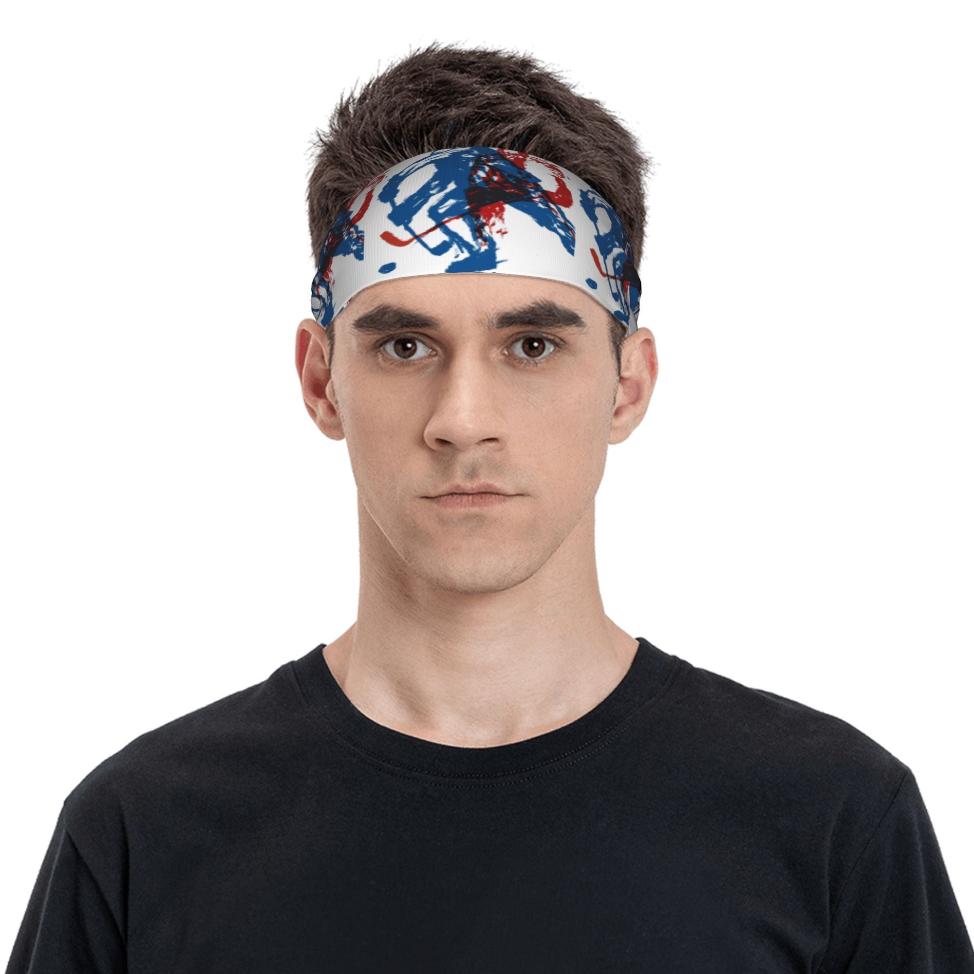 Stretchy Abstract Headband for Yoga Gym Running - M