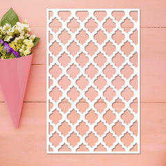 Reusable DIY Moroccan Geometric Wall Stencil for Painting